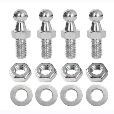 TOOMYAUTO 10mm Ball Studs, M8 Ball Screws 8MM Female Thread x 1/2'' Long Shank...