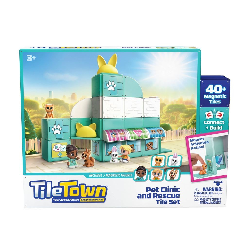 Игровой набор магнитных плиток Tile Town Pet Vet