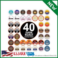 40 Count Perfect Samplers Dark Roast Coffee Pod Variety Pack - Pack for Keurig K
