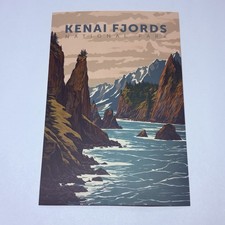 Kenai Fjords National Park Postcard Alaska Scenic Art Print Wall Souvenir P5