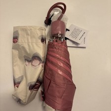 Coach UV Protection Mini Umbrella in Candy Pink Print