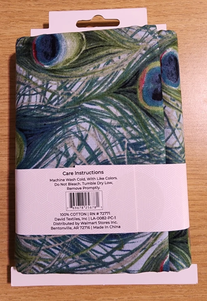 David Textiles Cotton Fabric Cut – Peacock Feather Pattern (1 Yard, 100% Cotton) - Image 3 of 3