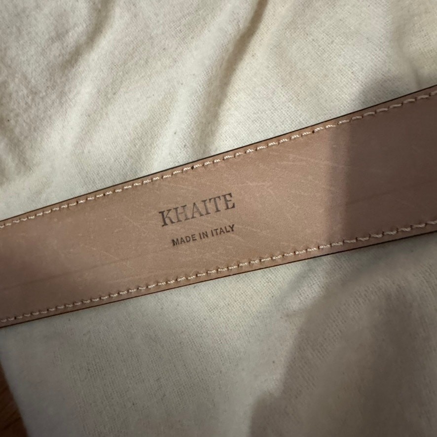 Khaite Julius Medium Patent Leather Belt Black Gold Size 75  display picture 1