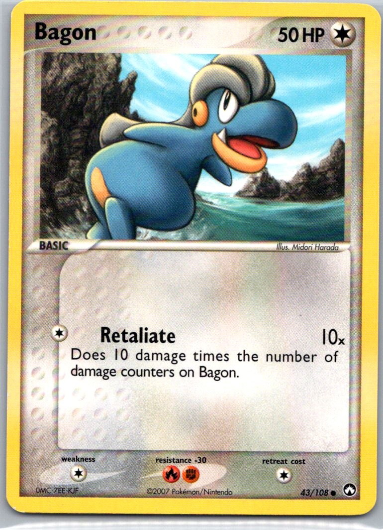 Pokemon TCG Bagon 43/108 Power Keepers LP