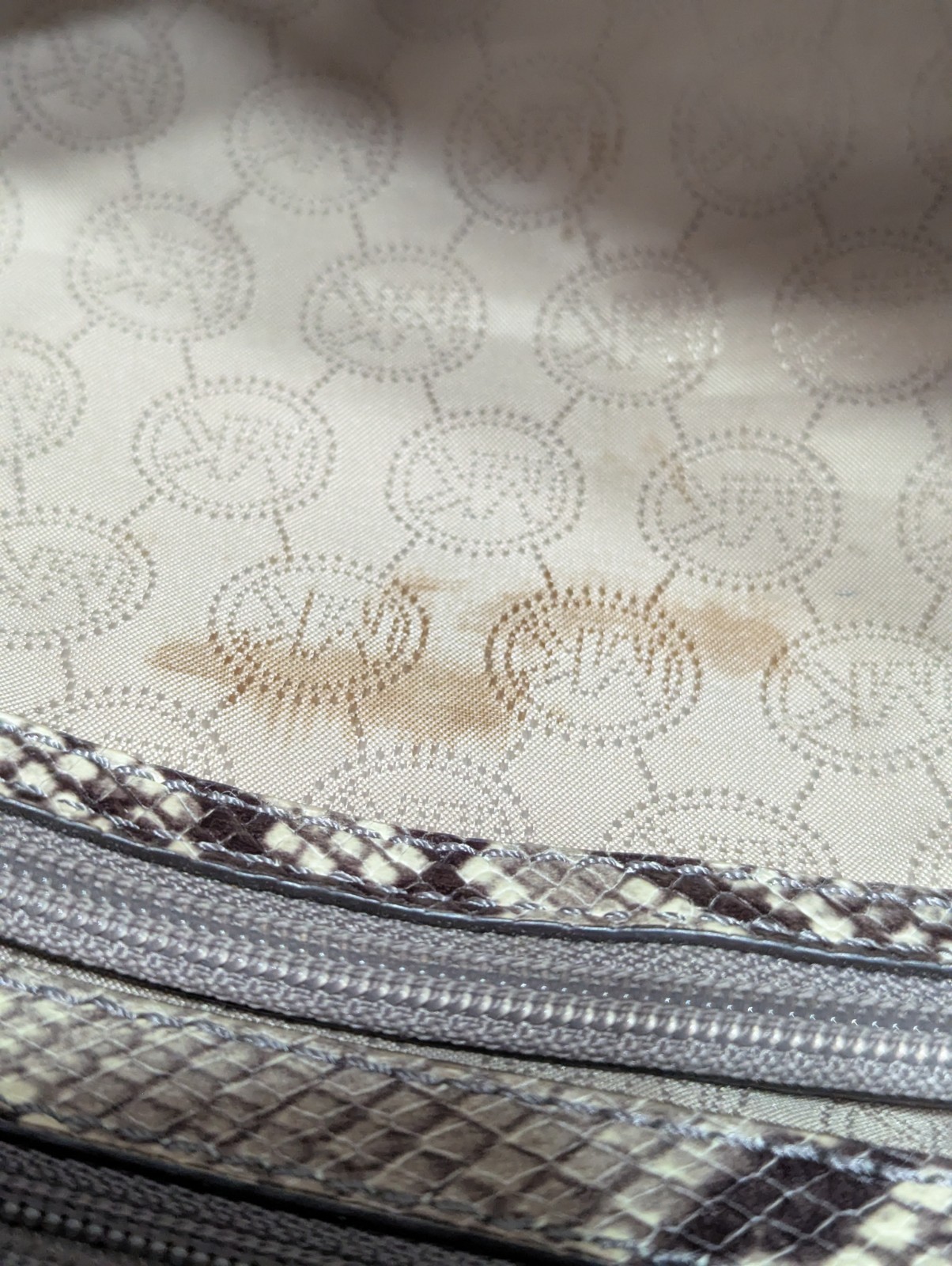 MICHAEL KORS Riley Embossed Python Leather Satche… - image 16