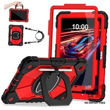 Case for Galaxy Tab A11 Plus/A9 Plus Case 11 Inch with Screen Black Red