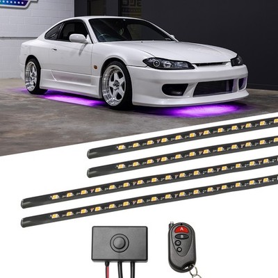 LEDGlow Purple Slimline LED Car Underglow Neon Accent Lights Underbody Kit