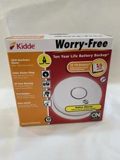 Kidde 10yr Worry-Free Hardwired Smoke Detector w/ Photoelectric Sensor & Voice