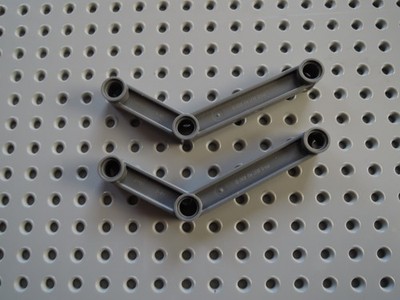 Lego 2 x Technic Lenkung Gelenk Liftarm 64451 neu dunkelgrau 1x9 gebogen