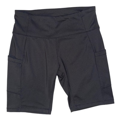 Baleaf Womens High Waisted Biker Shorts Black Athletic with Pockets Large