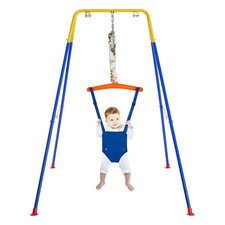 Baby Jumper Set with Hanging Shelf Adjustable Toddler Baby Bouncer Baby Toys   B