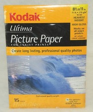 Kodak  Ultima Inkjet Photo Paper 8.5 x11 High Gloss 10mil 30 Sheets Sealed NEW