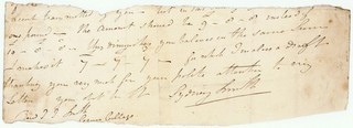 SYDNEY SMITH ANGLICAN CLERGYMAN BRITISH ESSAYIST AUTOGRAPH LETTER FRAGMENT c1840