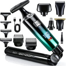 Back Shaver for Men, 5 in 1 Men with Long Handle, Green