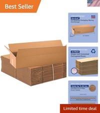 Shipping Boxes 34"L x 10"W x 6"H 10-Pack Long Corrugated Boxes for Moving, Sh...