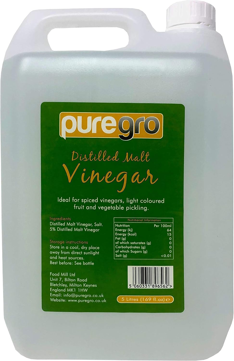 Distilled Malt Vinegar, 5 Litres