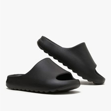 Unisex Black Comfort Sandals Slip On Slides Adult Size 8