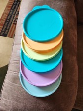 Tupperware - Multi Color 6 Bowl Lids - Lot of...