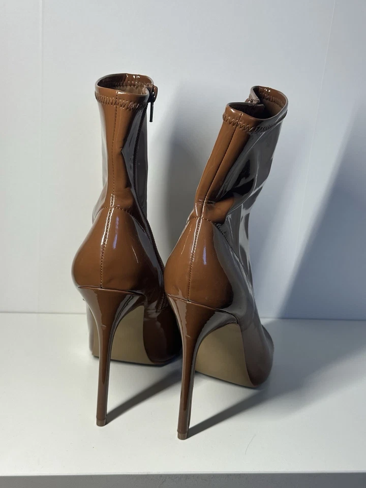 Tacón Steve Madden Elettra charol coñac talla 10M Foto 3 de 4