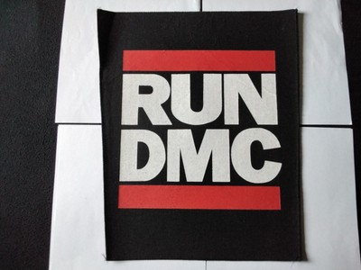 RUN DMC  BACKPATCH  Original 80er Vintage Rückenaufnäher 36x30x26 Hip Hop Rap