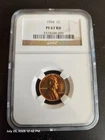 1954 1c Proof Lincoln Wheat Cent  NGC PF67 RD