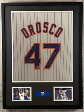 Jesse Orosco Signed Jersey Framed W/ Beckett BAS COA New York Mets White Auto