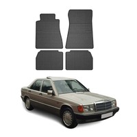 Omac Gummi FußMatten FüR Mercedes W201 E90 1982-1993 Automatten Gummi Schwarz 4X