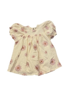 Oh Baby! Toddler Girl Size 2 Floral Ivory Short Sleeve Boutique Dress