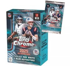 2025 Topps Chrome NFL Football Value Blaster Box PRESALE Factory Sealed