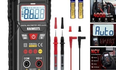 KM200s Smart Digital Multimeter True RMS, 4000 Counts, Auto Ranging