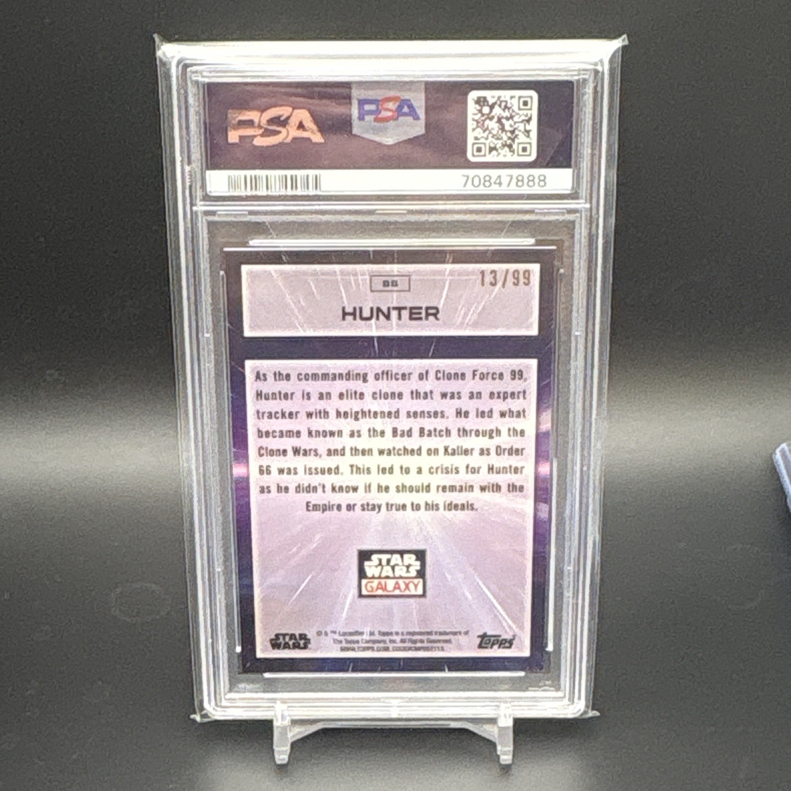 Topps 2022 Star Wars Galaxy Hunter Wave Refractor PSA 10 #88 13/99 view 2