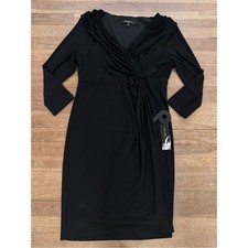 NWT Nine West Women's Black Knee Length Power Girl Sheath Dress - Size 12 b5