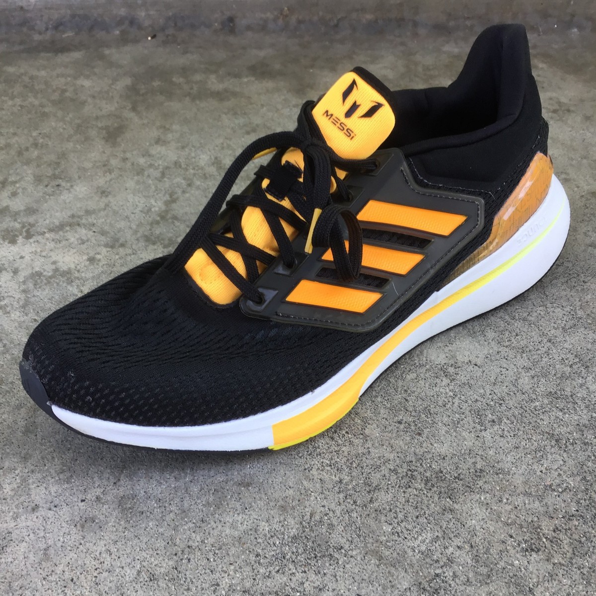 Adidas Messi EQ21 Run Mens Size 12 Black Orange Running Shoe
