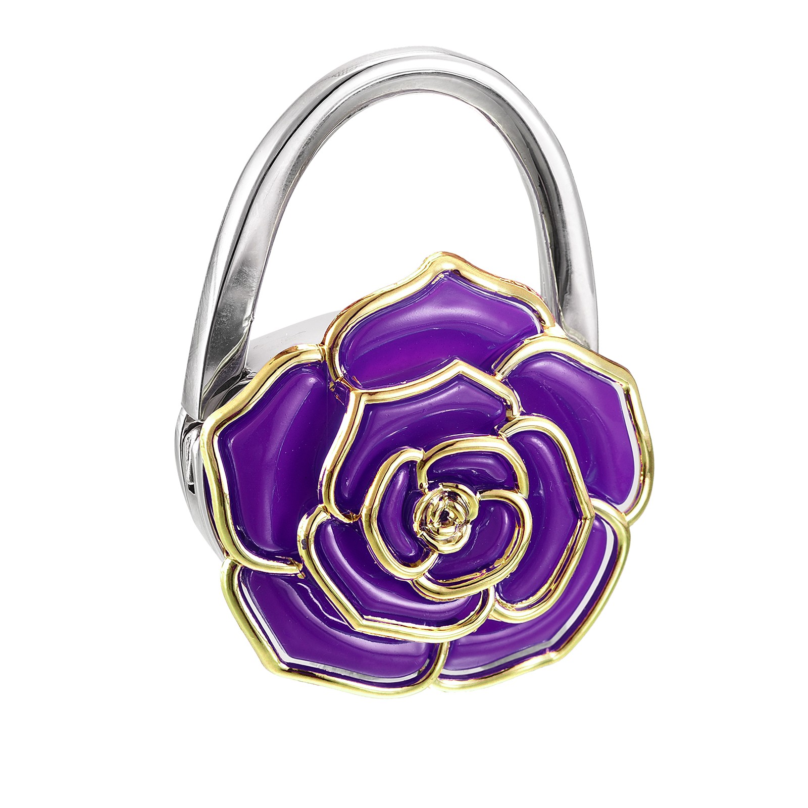 2.64"x2" Plegable Cartera Gancho Bolso de Mano Percha para Mesa Bolsa Almacenamiento Decoración, Púrpura