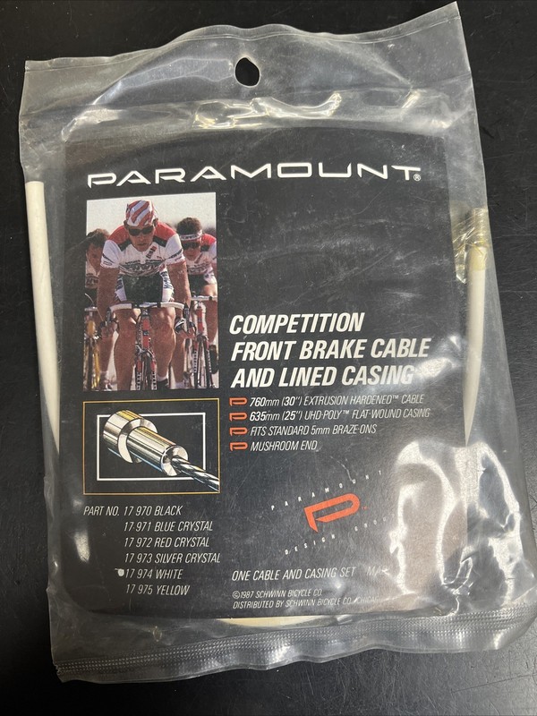 Schwinn Paramount  Front Brake Cable White NOS