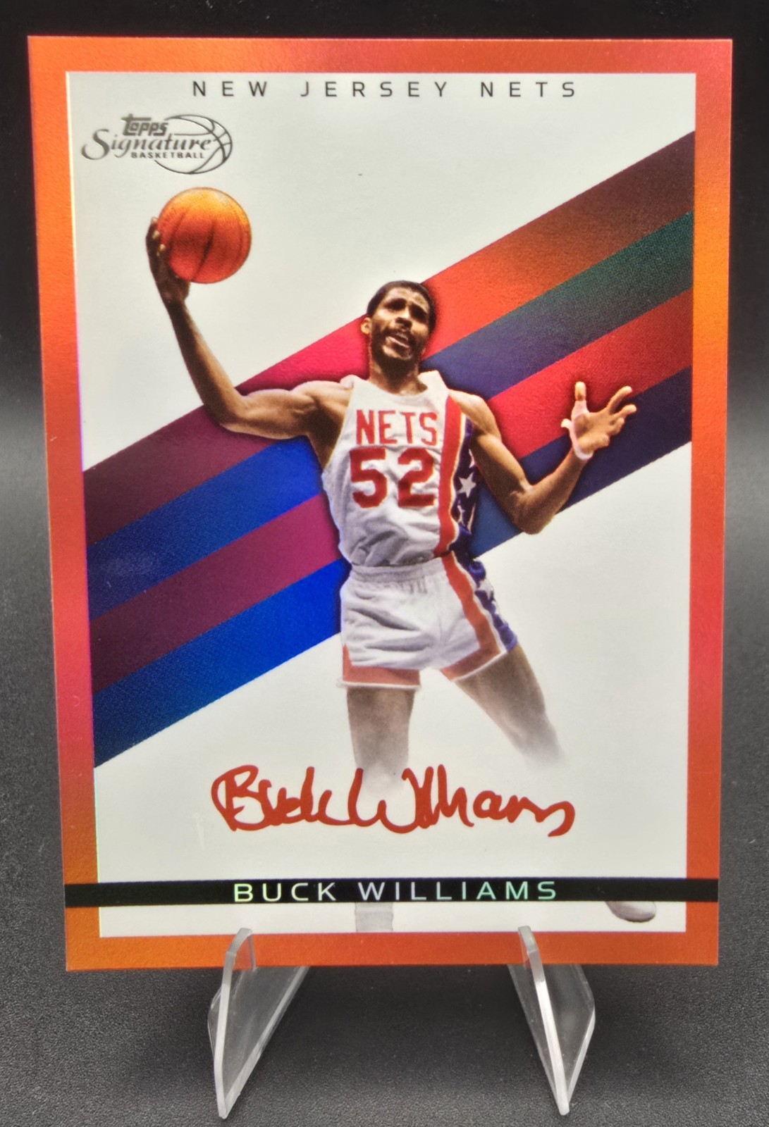 2008-09 Topps Signature Buck Williams #TS-BWI Red Foil Facsimile Signature FREE