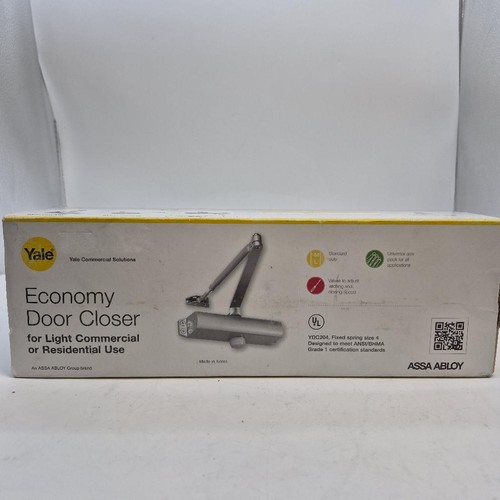 Yale YDC204 Door Closer Adjustable Closing Speed Silver (GO1069300)
