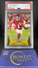 Jalen Hurts (RC) Grade Gem 10 - 2020 Leaf Draft Gold Rookie #15