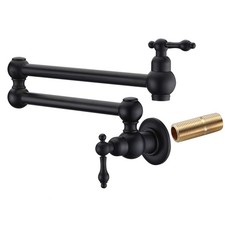 Bronze Pot Filler Faucet Wall Mount Oil Rubbed Bronze,Dual Swing Joints and 24 E