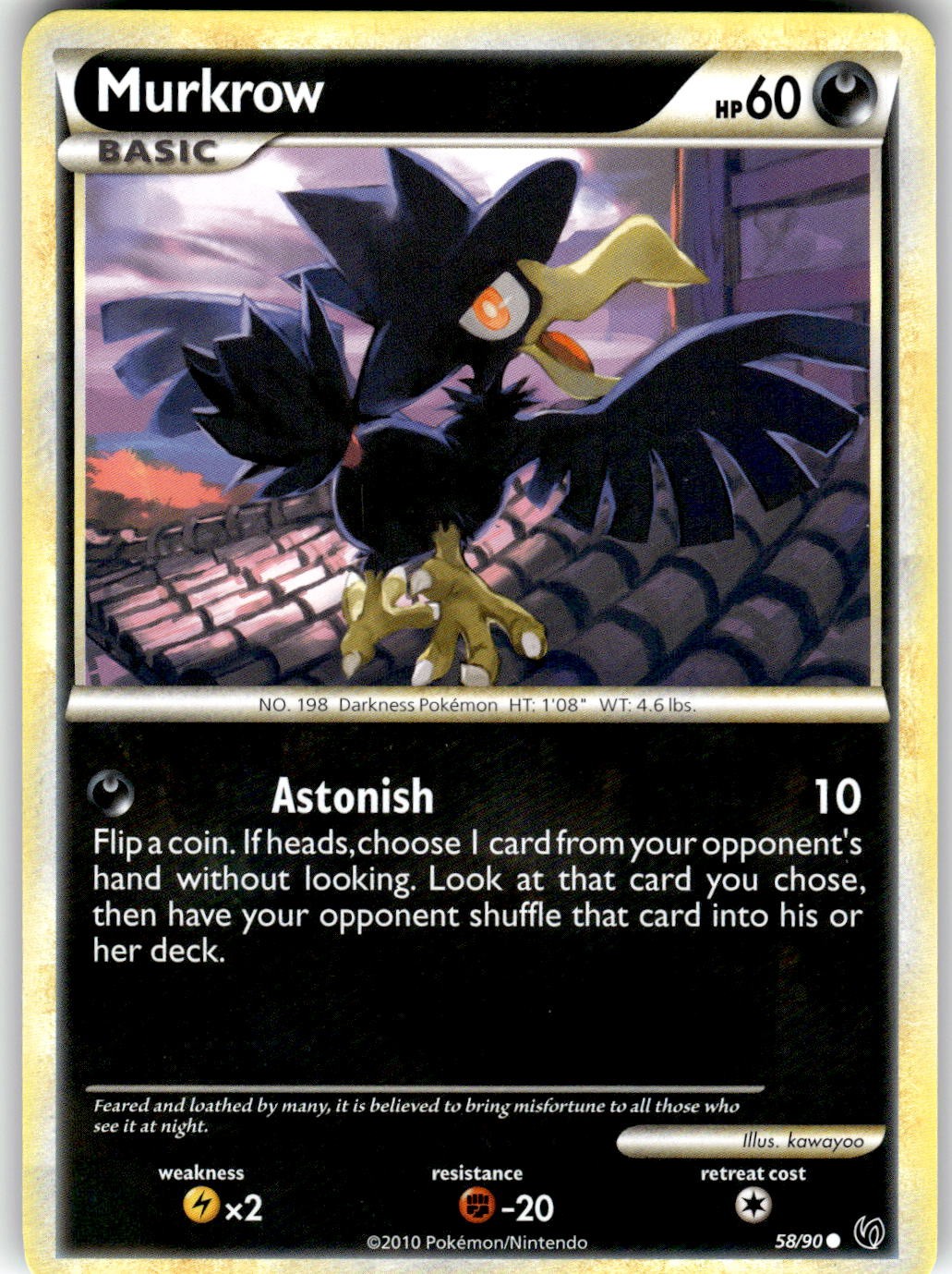 Murkrow (58) Undaunted 58/90 2010 NM