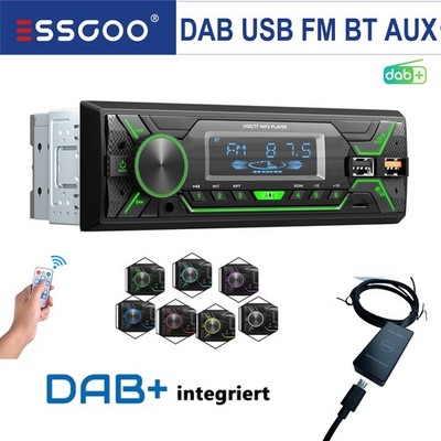 Autoradio DAB+ integriert 1 DIN RDS AM FM Bluetooth Freisprech 2x USB SD AUX IN