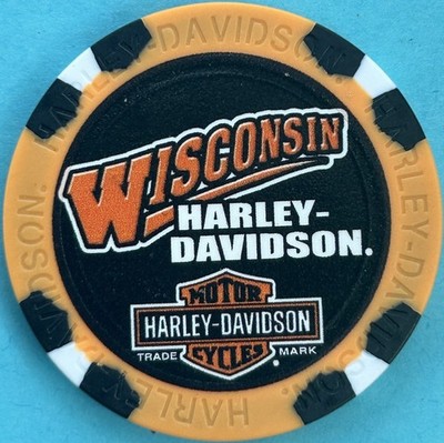 Harley Davidson Wide Print Poker Chip from Wisconsin HD in Oconomowoc, Wisconsin