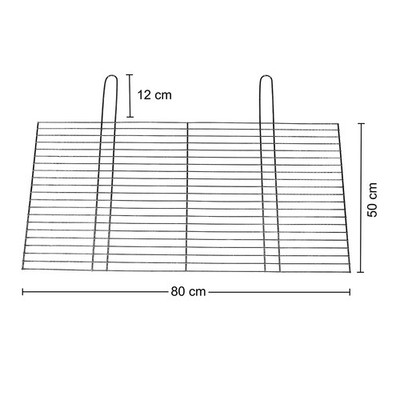 Grillrost 80x50 cm Grillgitter für Buschbeck Grill Rost Kamin Universal BitWa