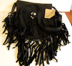 バッグ 90s vintage deerskin fringe shoulder bag Vintage 1990's Shoulder Bag Crossbody Artisan Designed & Handmade