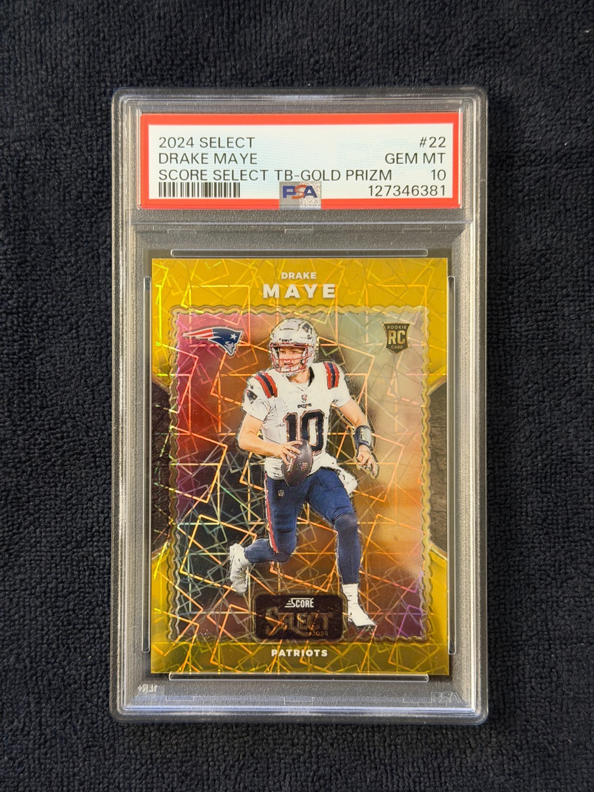 Drake Maye Panini Select Score Select Throwback #22 Base