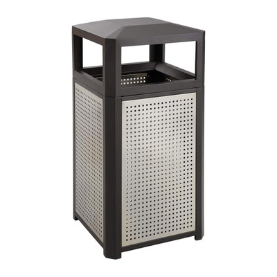 Evos Steel Trash Can, 38 Gallons, Indoor and Outdoor Use, Commercial Garbage Can