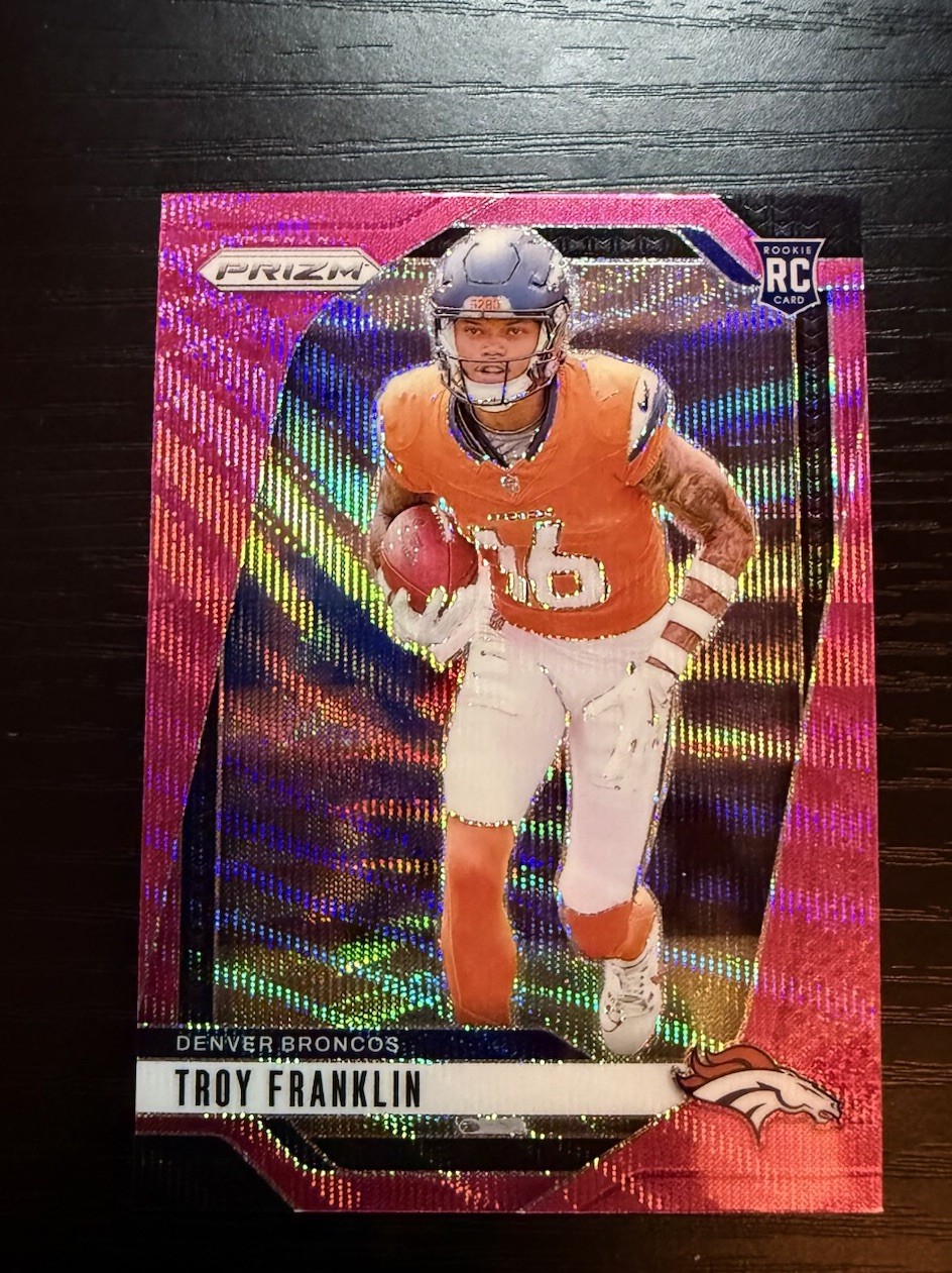 2024 Prizm - Rookies Troy Franklin #393 Pink Wave Prizm (RC)