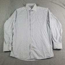 Eton Contemporary Dress Shirt Men 15-3/4 40 Striped Button Up Long Sleeve Cotton