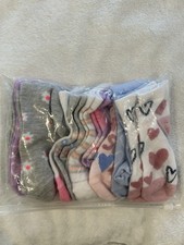 Pastel Colored Ankle Socks 10 Pairs Girl Toddler Size 2.5-5 yrs.