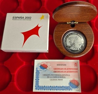 Spanien 10 Euro EU Präsidentschaft 2002 Silber PP Espana Silver Proof ORIGINAL